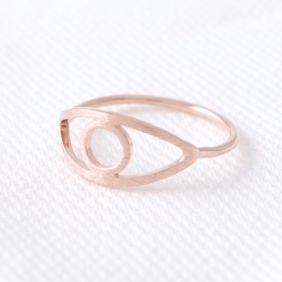 🧿 Rose Gold evil eye midi ring 🧿 NWT size 6 - Picture 2 of 7